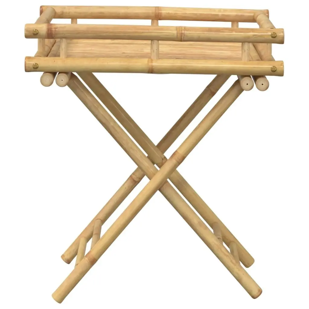 Folding Tray Table 60x40x68 cm Bamboo 366455