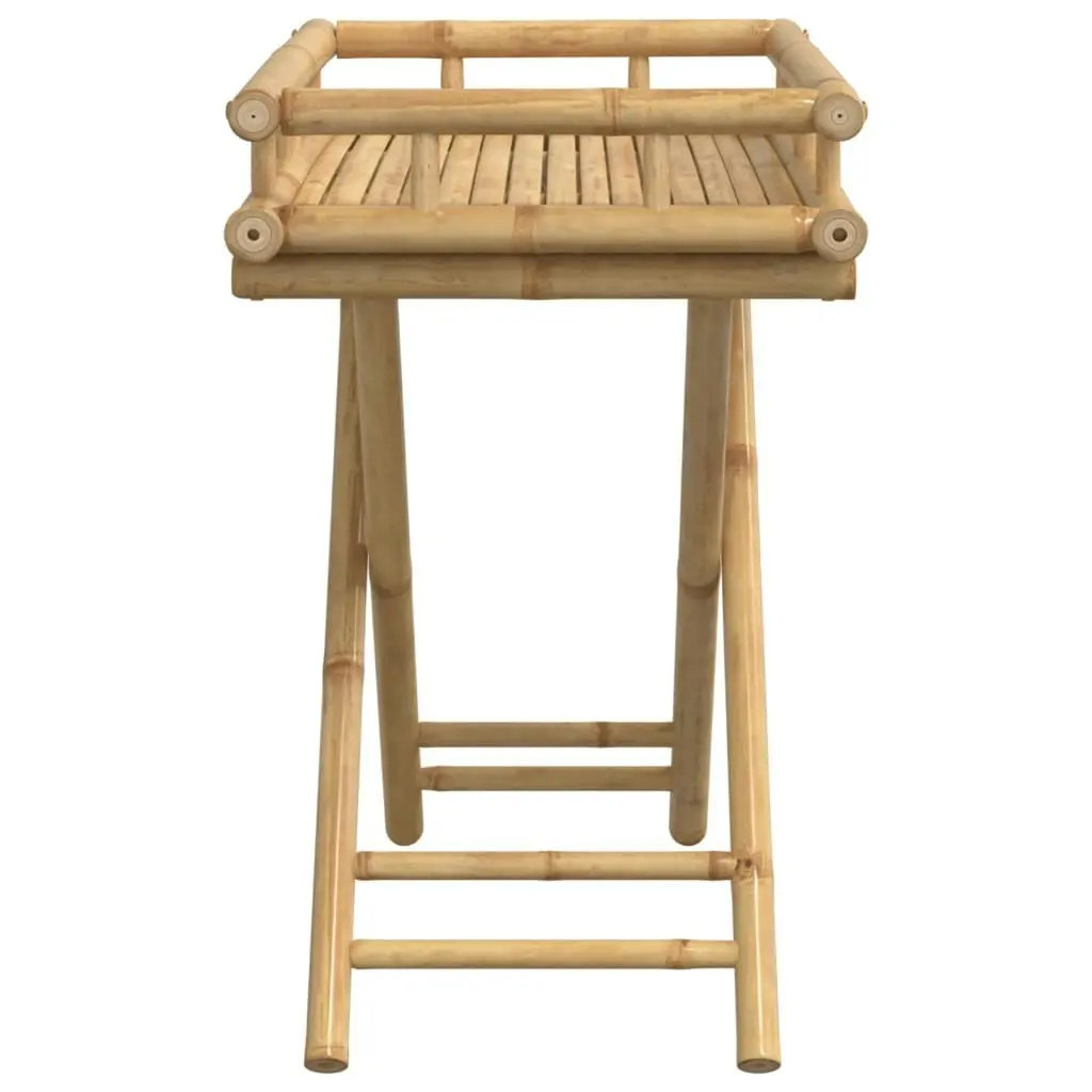 Folding Tray Table 60x40x68 cm Bamboo 366455