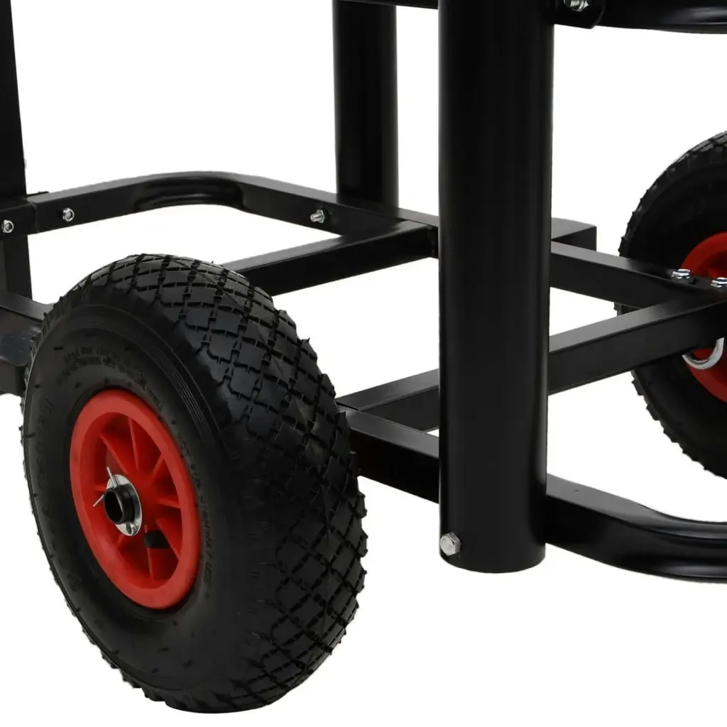 Fishing Trolley Black Steel 153603