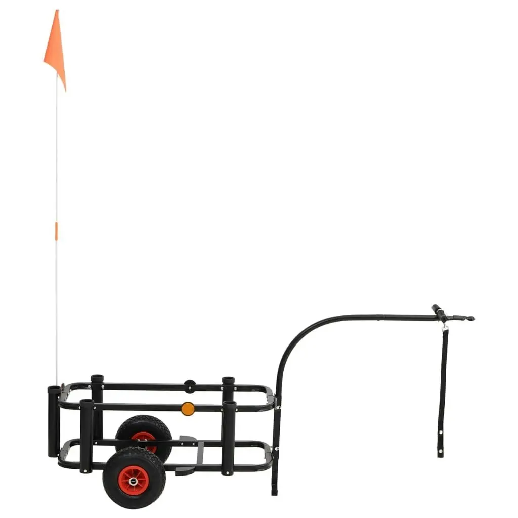 Fishing Trolley Black Steel 153603