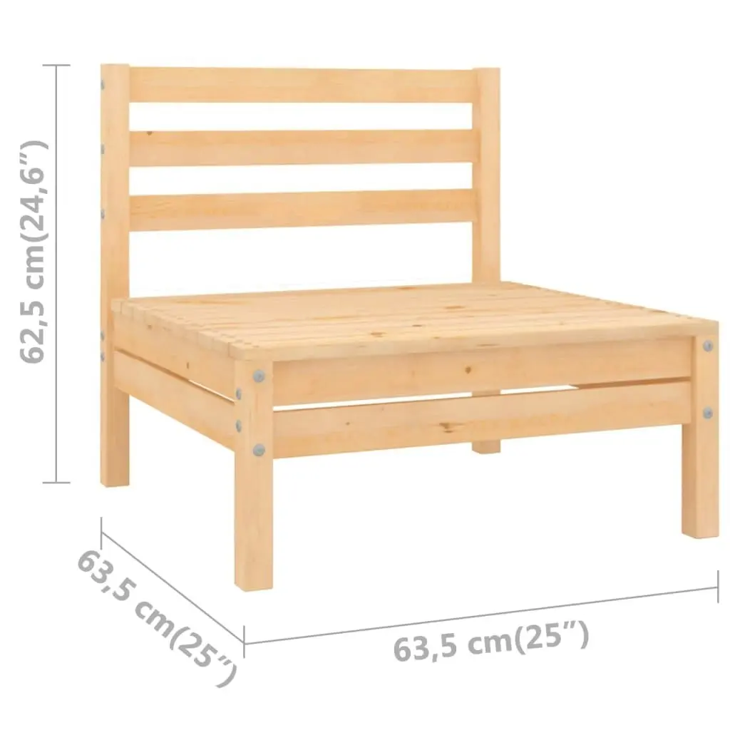 Garden Middle Sofas 4 pcs Solid Pinewood 806592