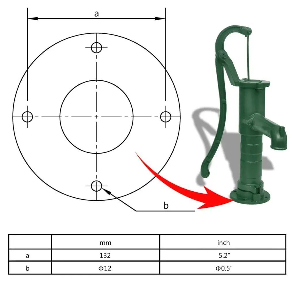 Garden Water Pump with Stand Cast Iron 270167