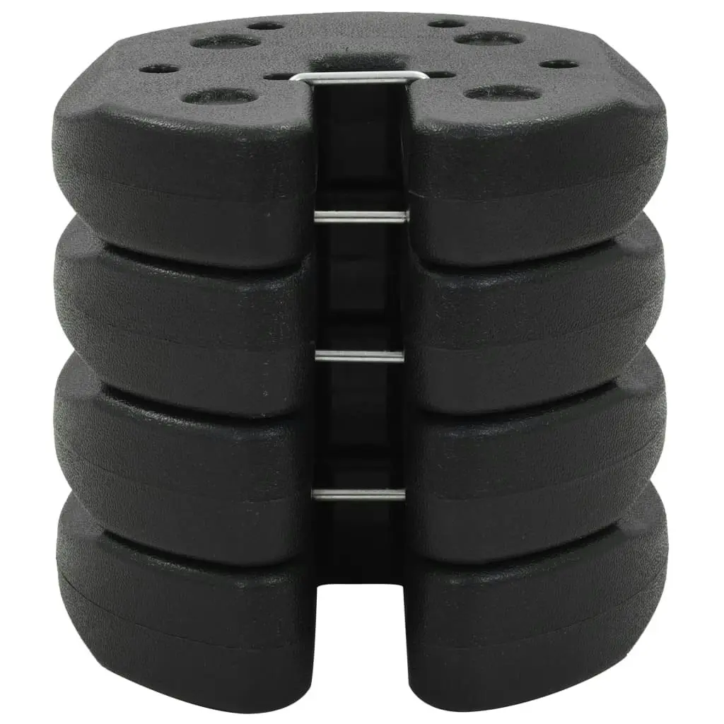 Gazebo Weight Plates 4 pcs Black 220x50 mm Concrete 45210