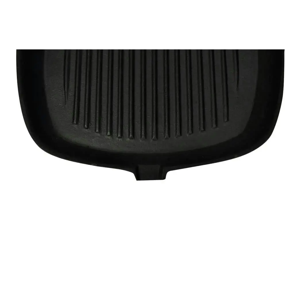 Grill Pan with Wooden Handle Cast Iron 20x20 cm 50125