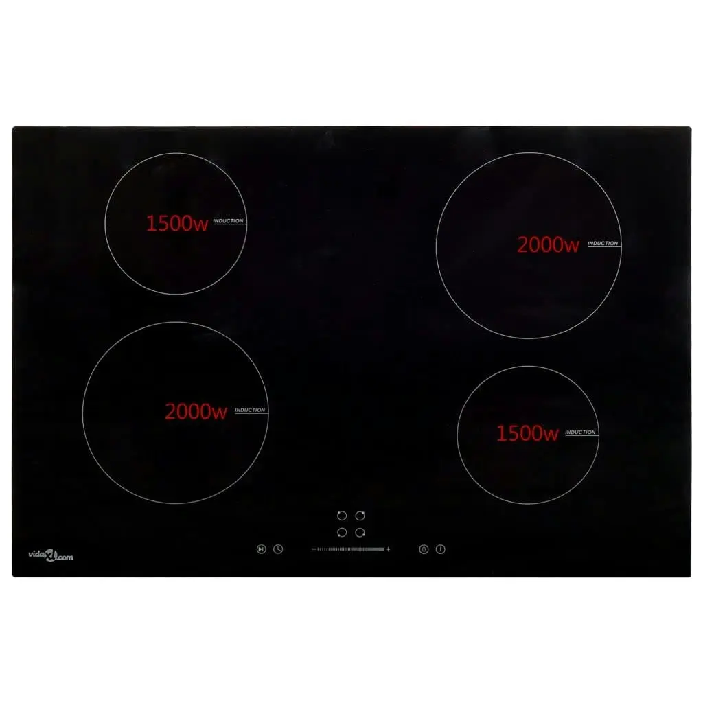 Induction Hob with 4 Burners Touch Control Glass 7000 W 51739