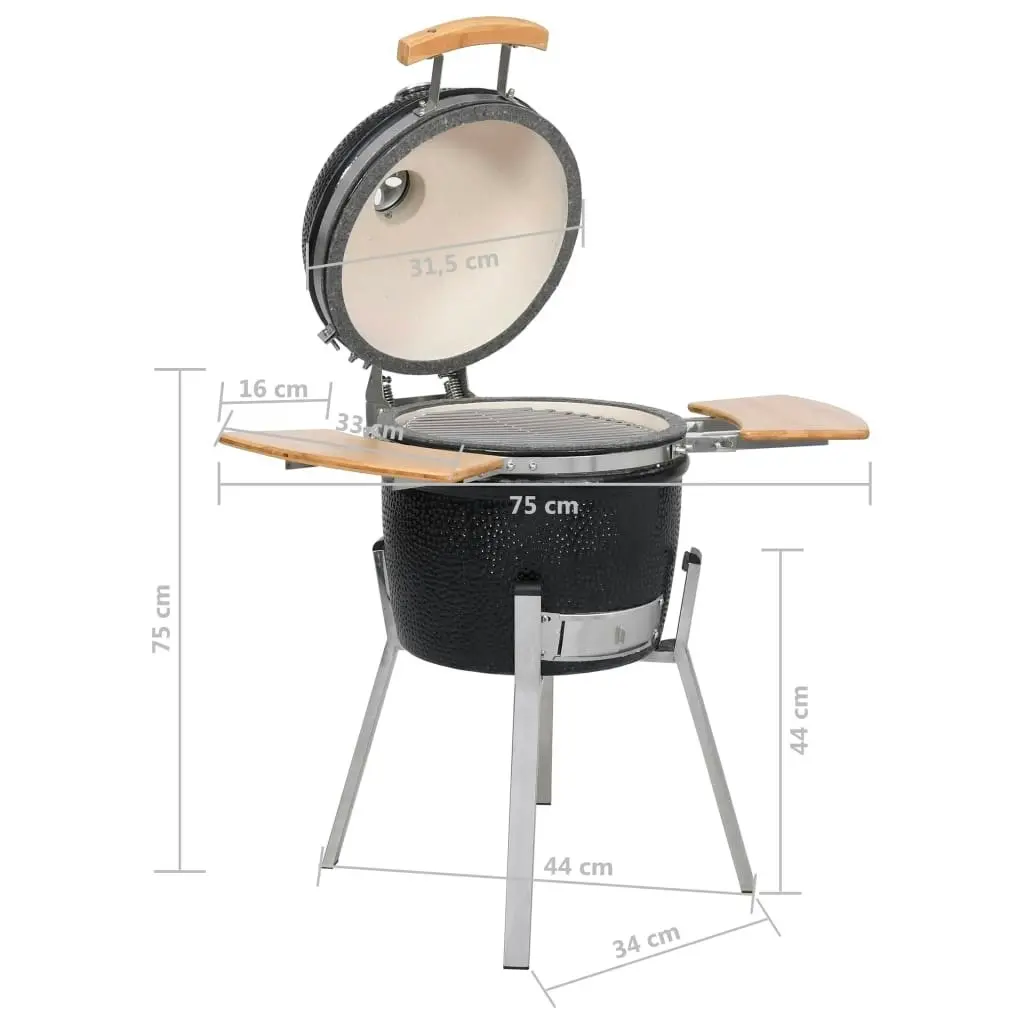 Kamado Barbecue Grill Smoker Ceramic 76 cm 41139