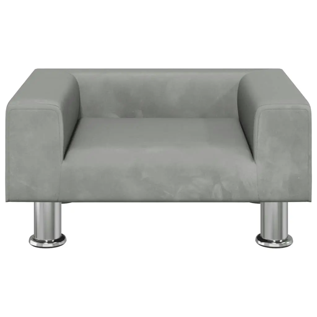 Kids Sofa Light Grey 50x40x26.5 cm Velvet 3196337