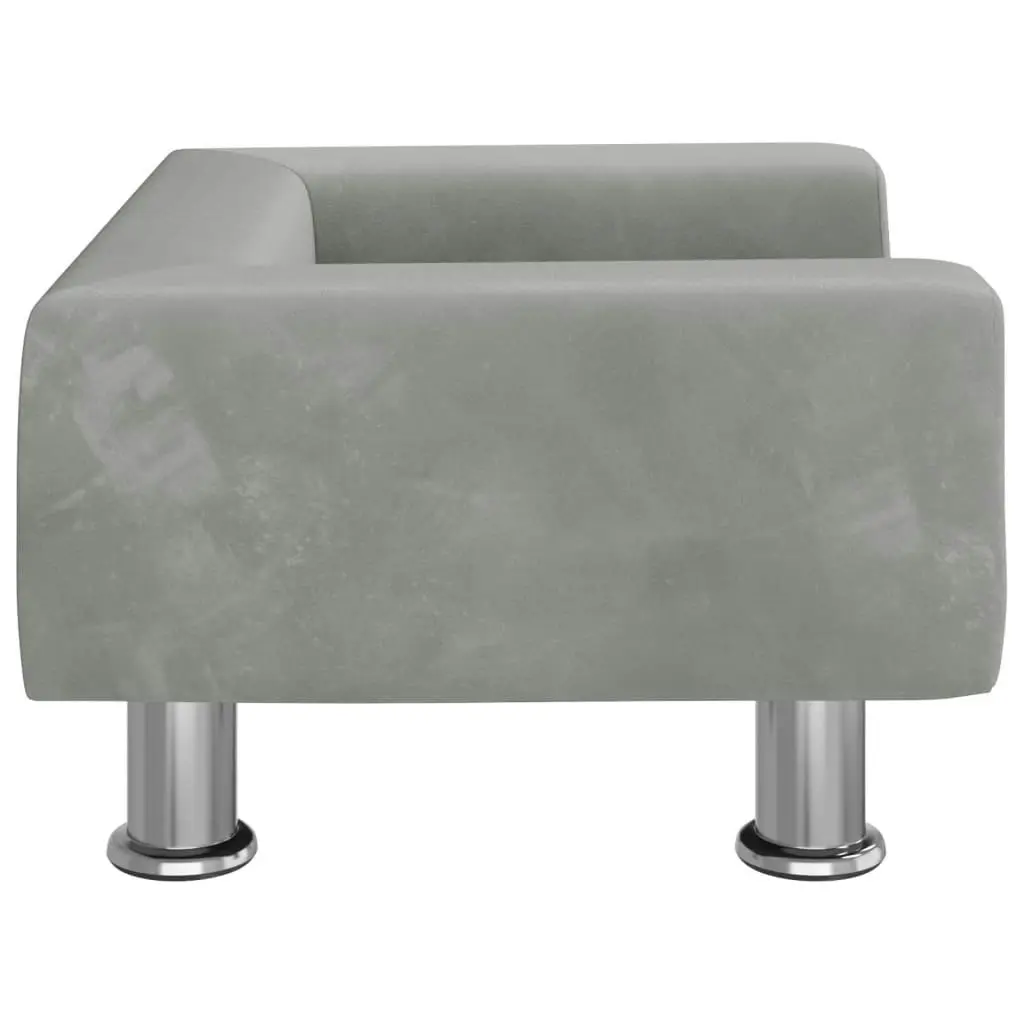 Kids Sofa Light Grey 50x40x26.5 cm Velvet 3196337