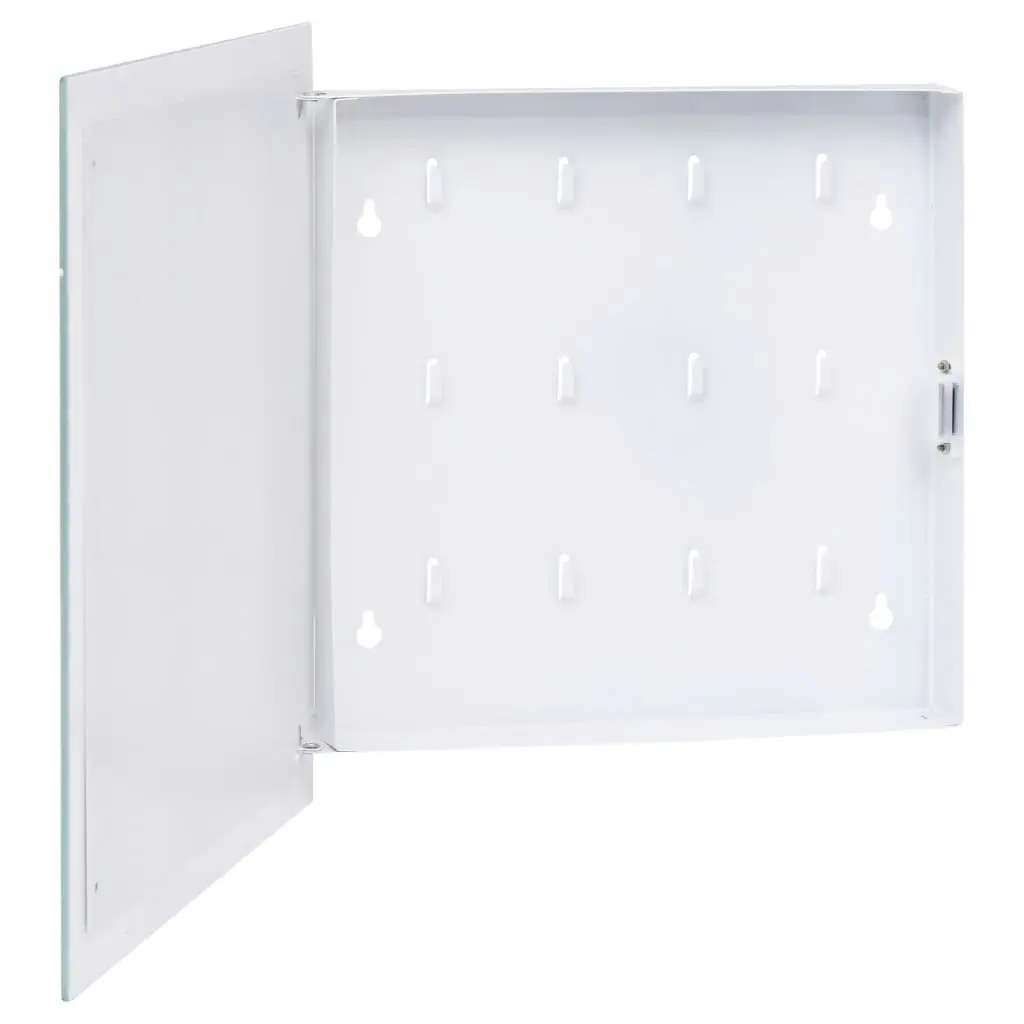 Key Box with Magnetic Board White 35x35x5.5 cm 322776