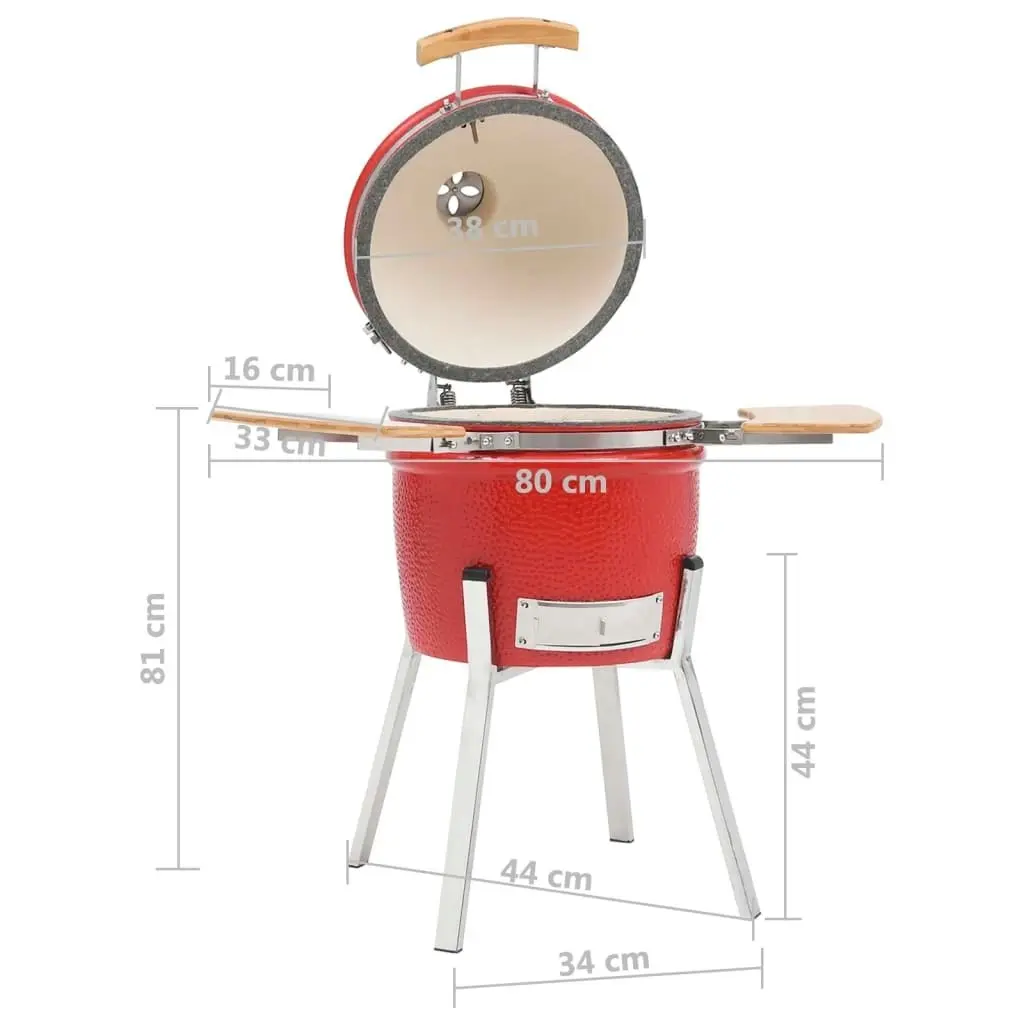 Kamado Barbecue Grill Smoker Ceramic 81 cm 316096