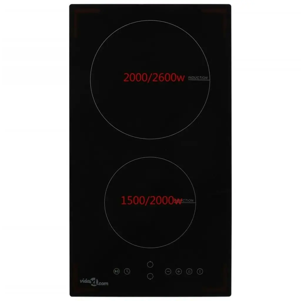 Induction Hob with 2 Burners Touch Control Glass 3500 W 51737