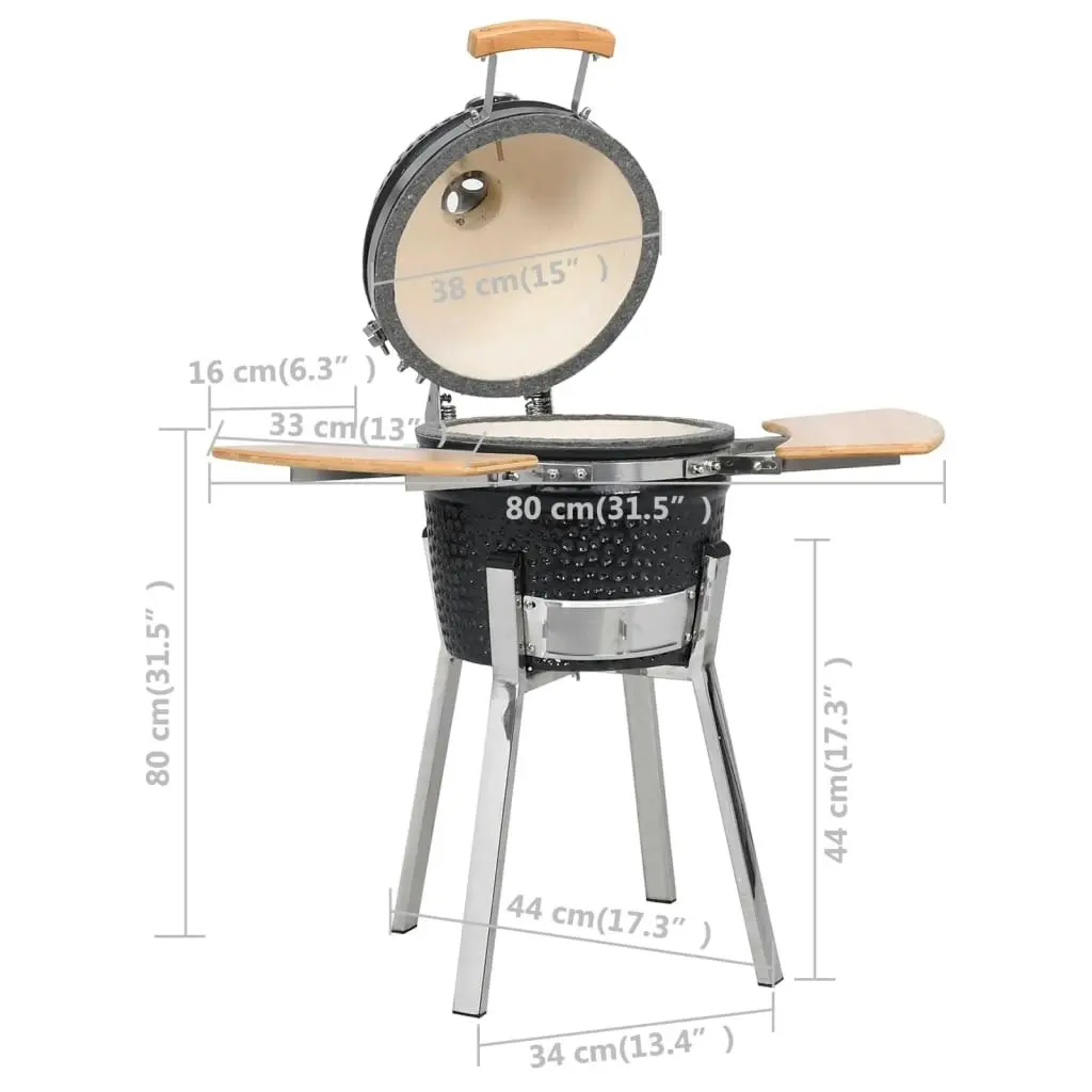 Kamado Barbecue Grill Smoker Ceramic 81 cm 41721