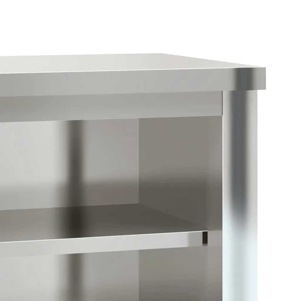 Kitchen Wall Cabinet with Shelf Stainless Steel 376445