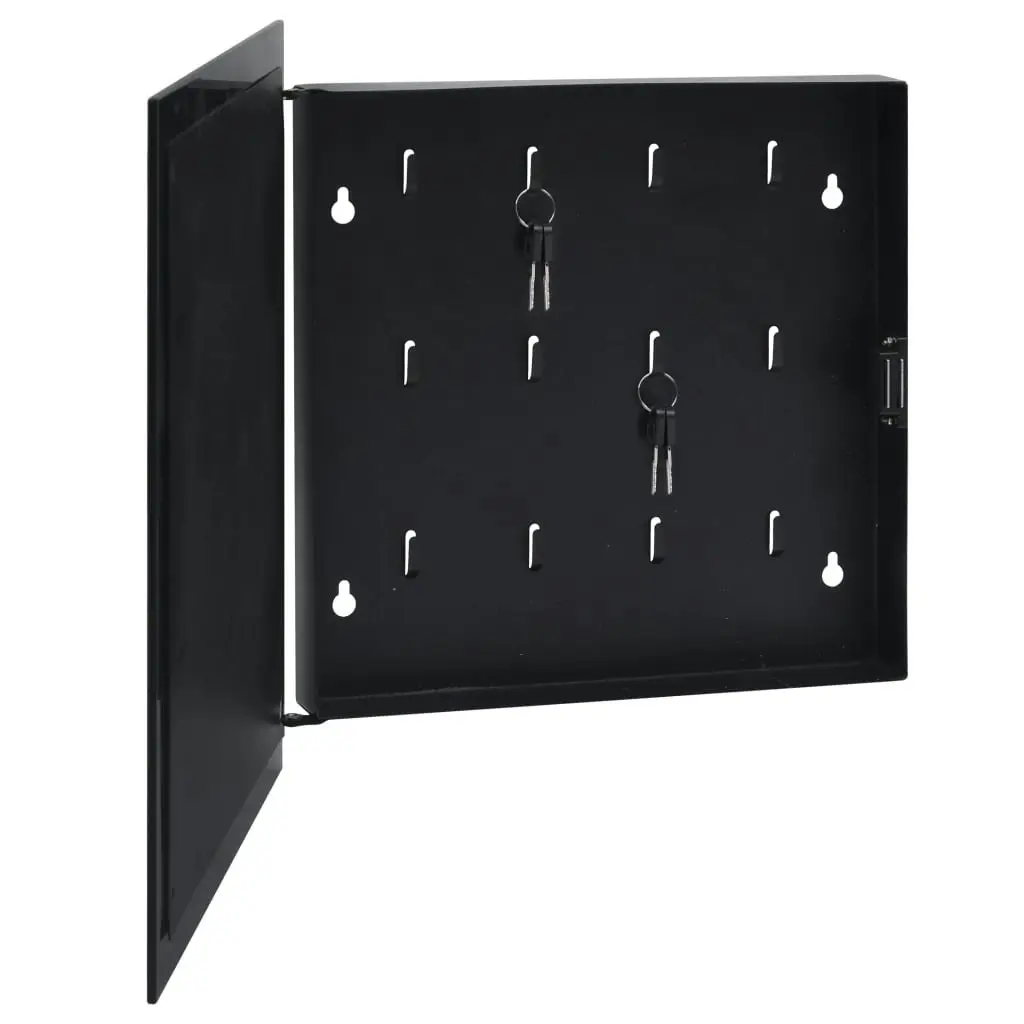 Key Box with Magnetic Board Black 35x35x5.5 cm 322777