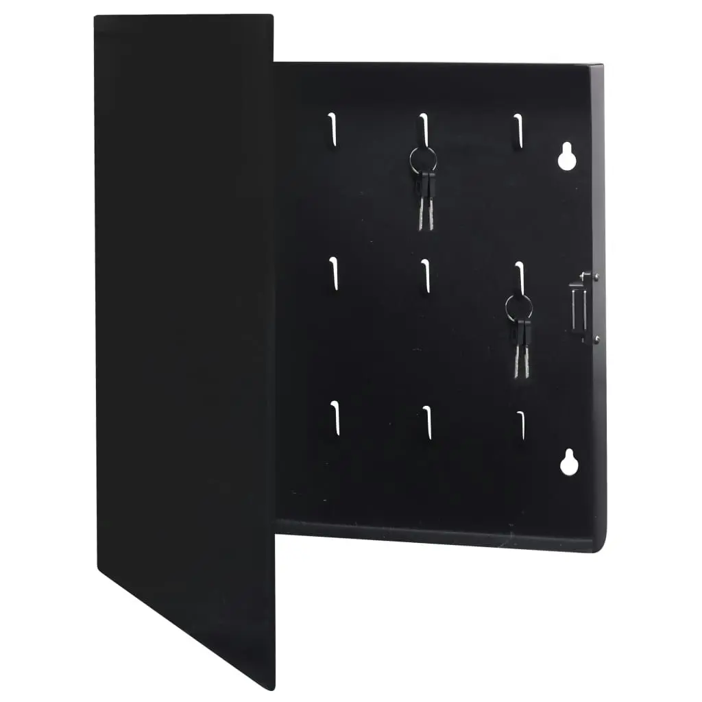 Key Box with Magnetic Board Black 35x35x5.5 cm 322777