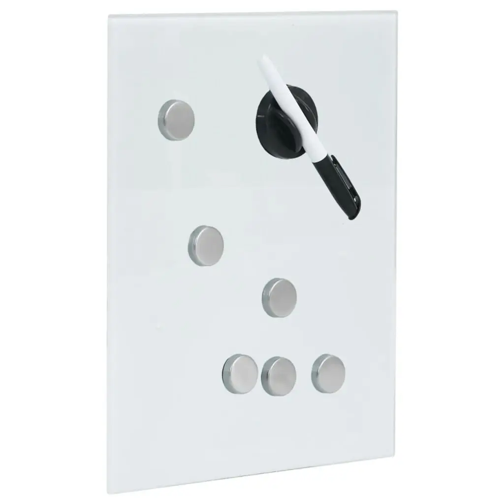 Key Box with Magnetic Board White 30x20x5.5 cm 322778