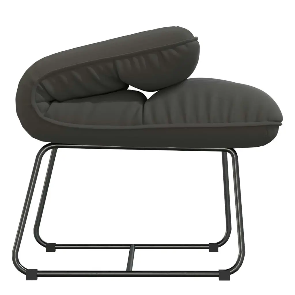 Leisure Chair with Metal Frame Dark Grey Velvet 336533