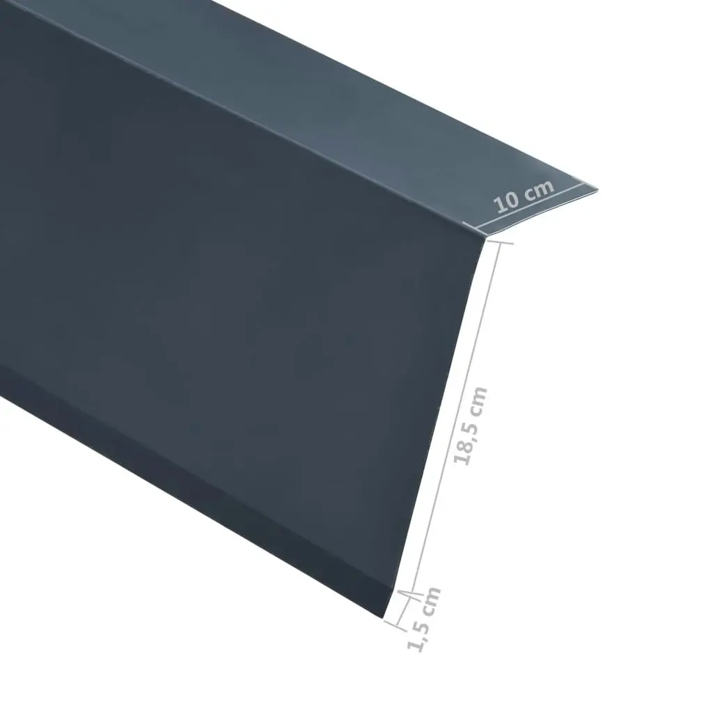 L-shape Roof Edge Plates 5 pcs Aluminium Anthracite 170cm 145151