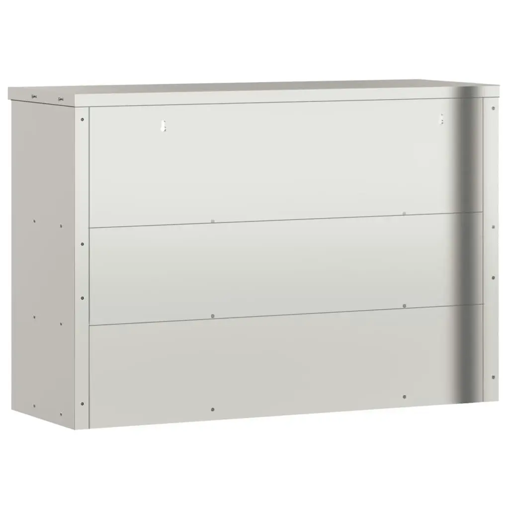 Kitchen Wall Cabinet with Shelves Stainless Steel 376447