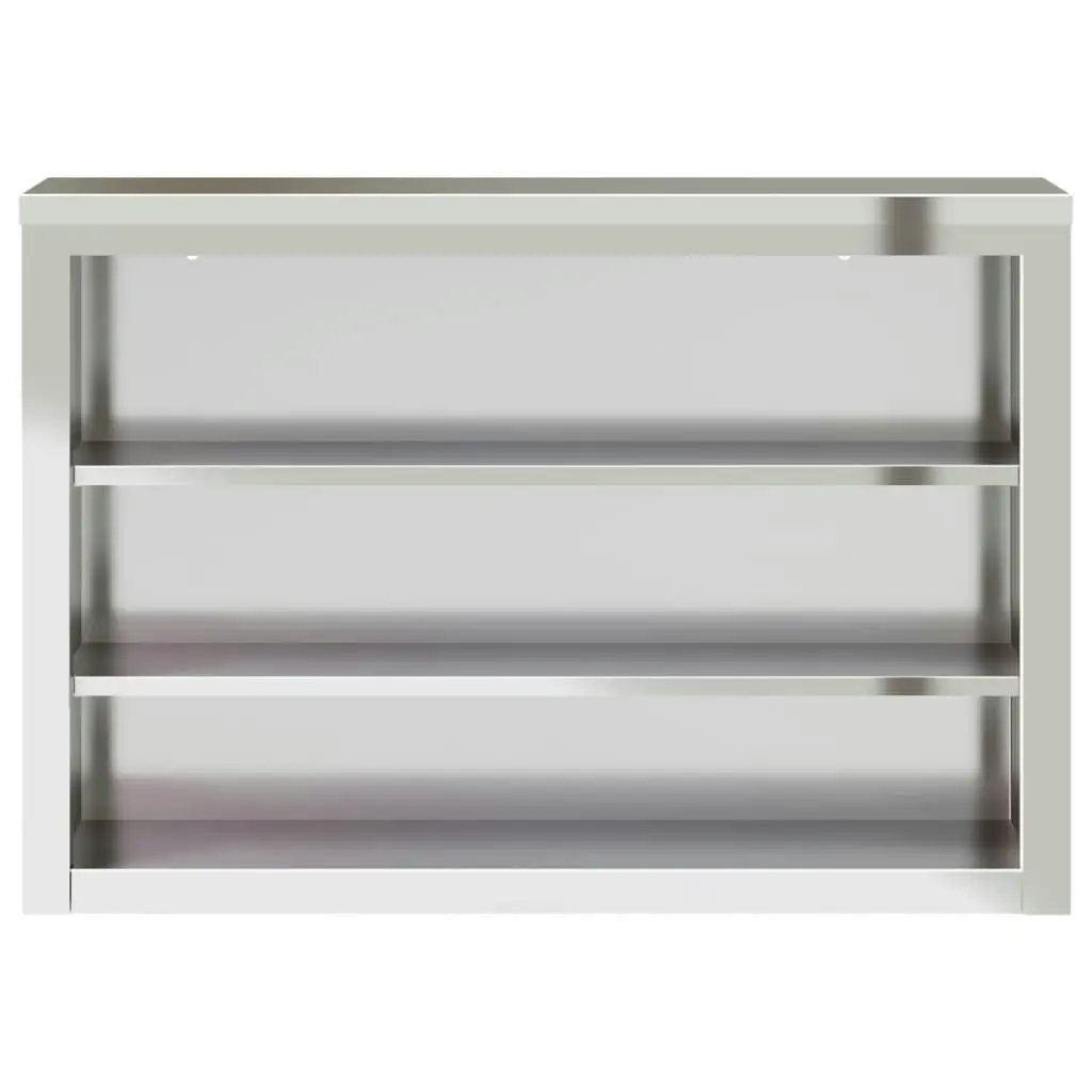 Kitchen Wall Cabinet with Shelves Stainless Steel 376447