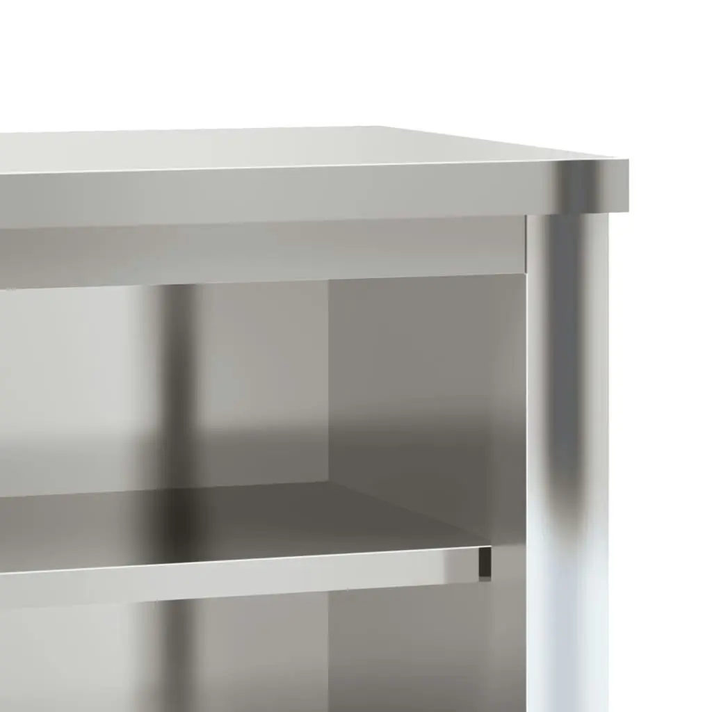 Kitchen Wall Cabinet with Shelves Stainless Steel 376447