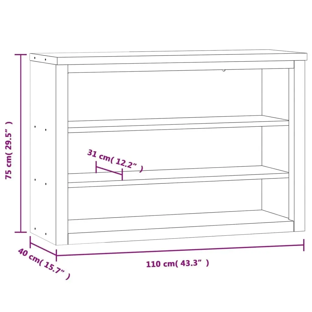 Kitchen Wall Cabinet with Shelves Stainless Steel 376447