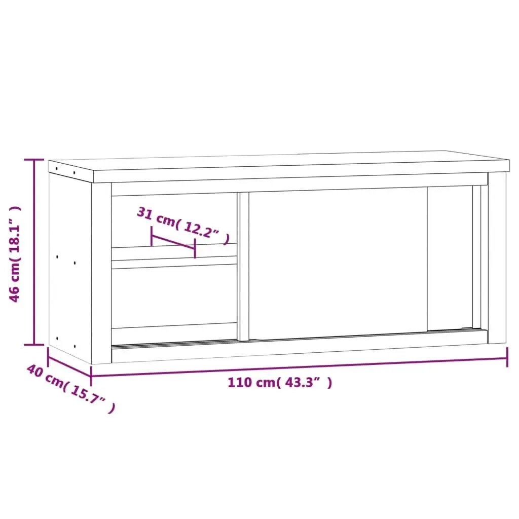 Kitchen Wall Cabinet with Sliding Doors Stainless Steel 376443