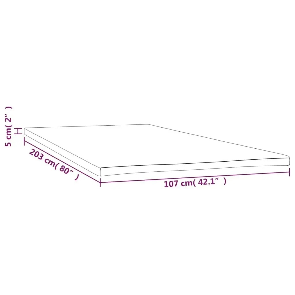 Mattress Topper 107x203x5 cm Super Single 347921