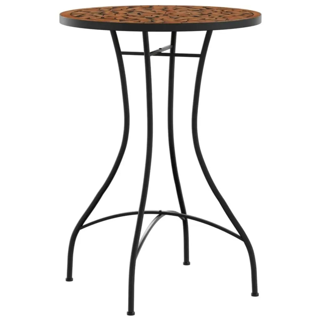 Mosaic Bistro Set Terracotta Iron and Ceramic 3216352