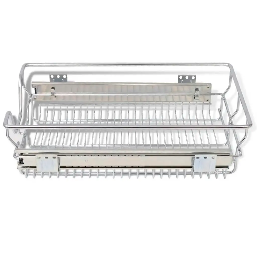 Pull-Out Wire Baskets 2 pcs Silver 400 mm 50479