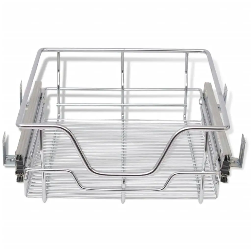 Pull-Out Wire Baskets 2 pcs Silver 400 mm 50479