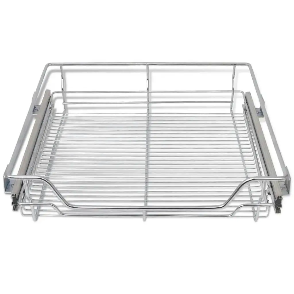 Pull-Out Wire Baskets 2 pcs Silver 600 mm 50481