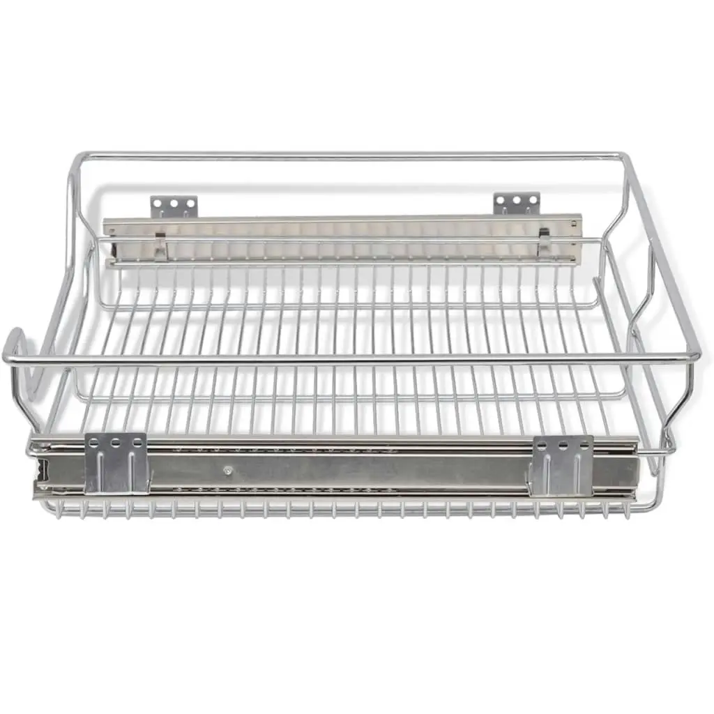 Pull-Out Wire Baskets 2 pcs Silver 600 mm 50481