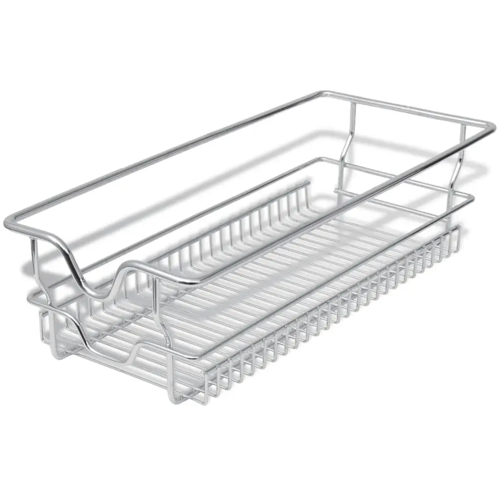 Pull-Out Wire Baskets 2 pcs Silver 300 mm 50478