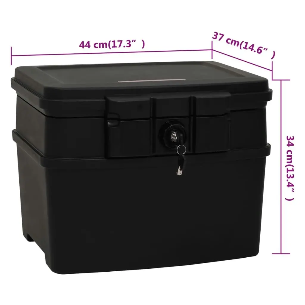 Safe Box Black 44x37x34 cm 154962