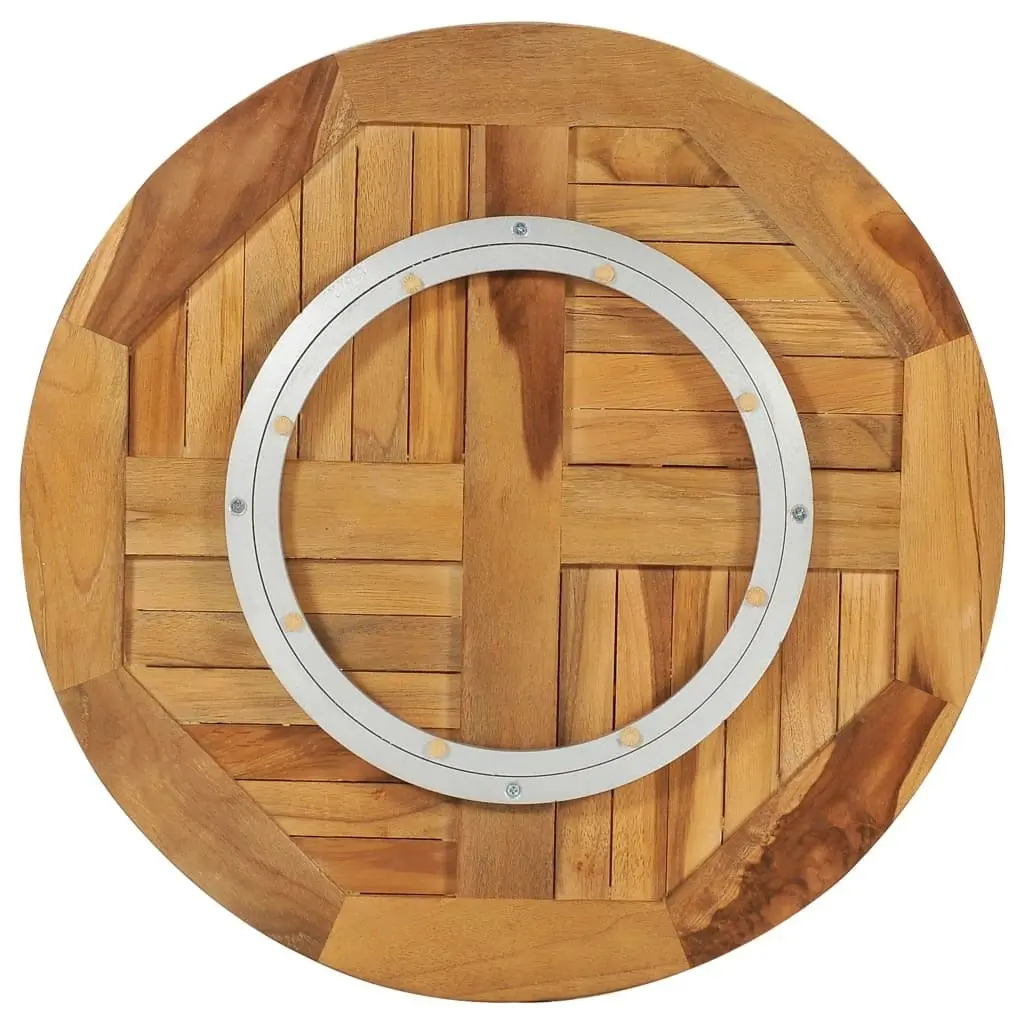 Rotating Table Disk Solid Teak Wood 49386