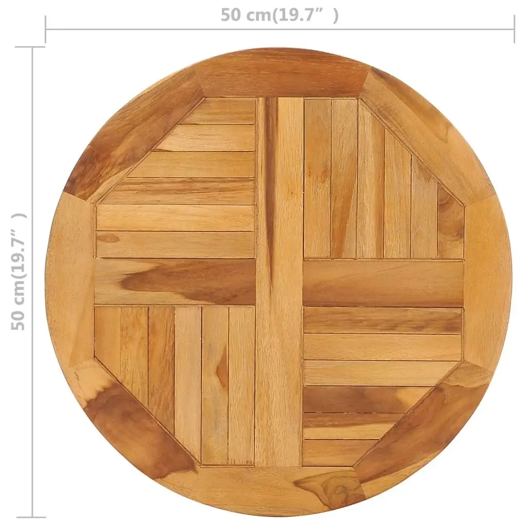 Rotating Table Disk Solid Teak Wood 49386