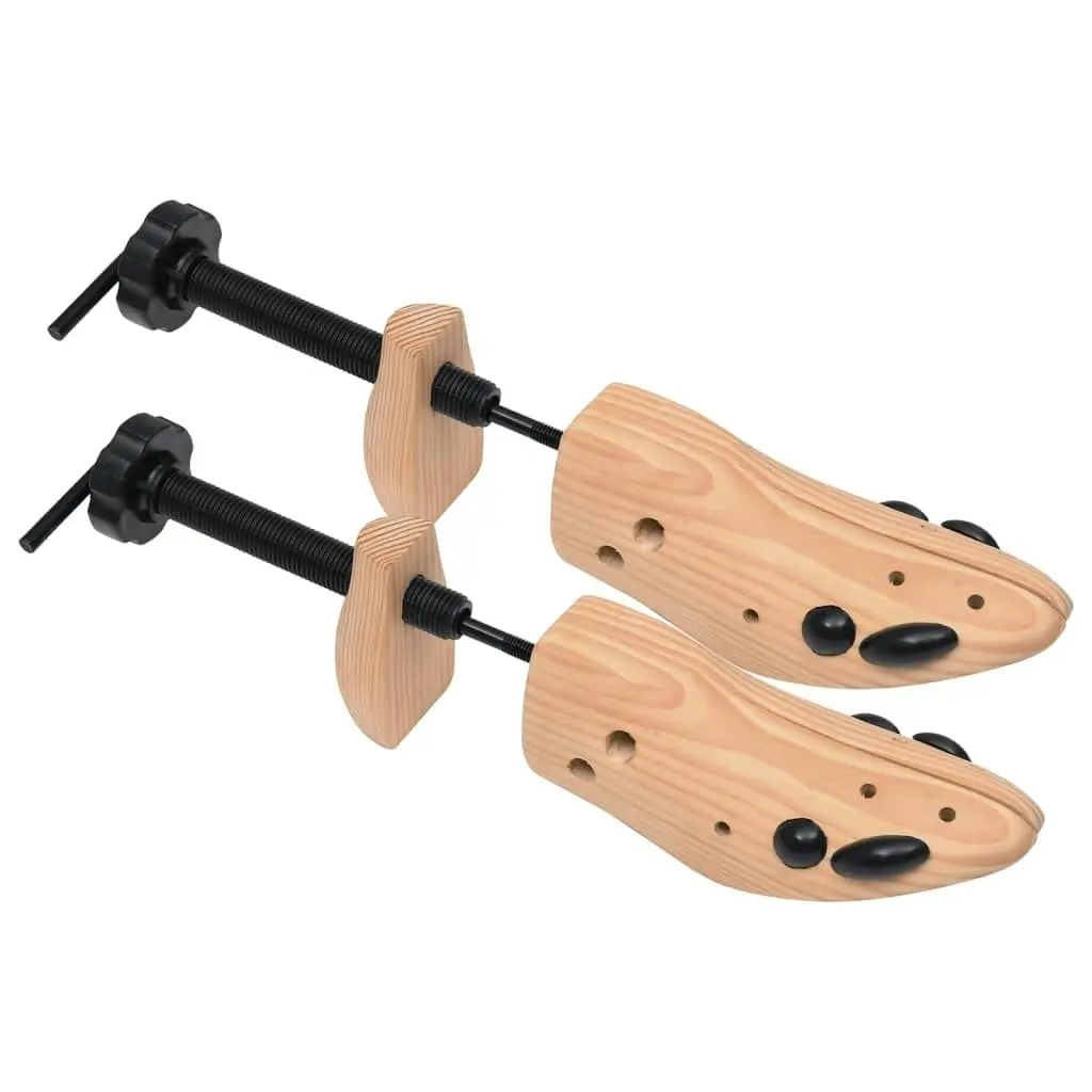 Shoe Trees 2 Pairs Size 36-40 Solid Wood Pine 30172