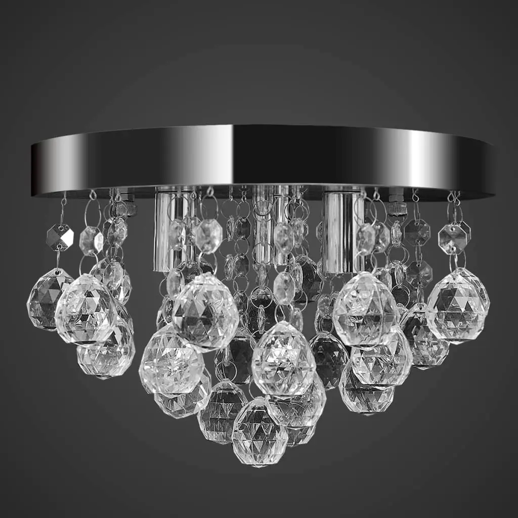 Pendant Ceiling Lamp Crystal Design Chandelier Chrome 240688