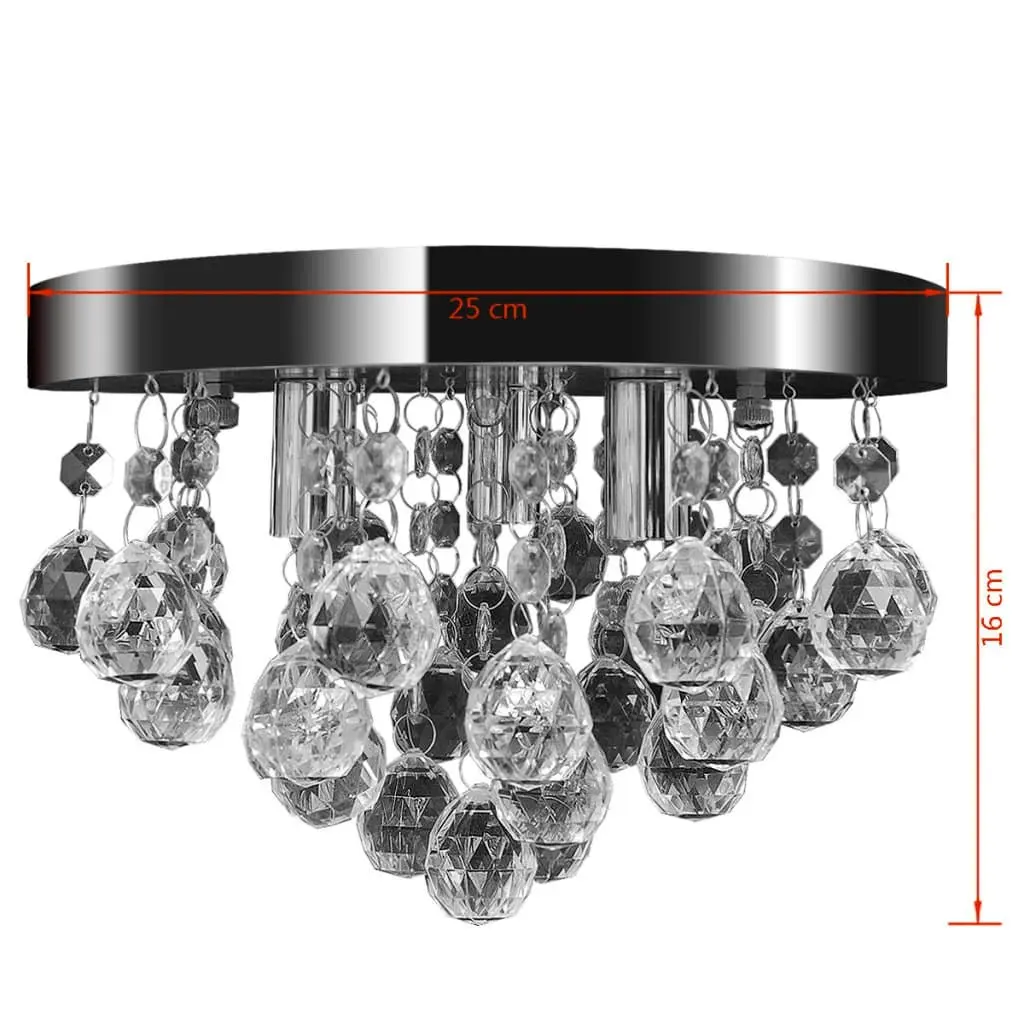 Pendant Ceiling Lamp Crystal Design Chandelier Chrome 240688