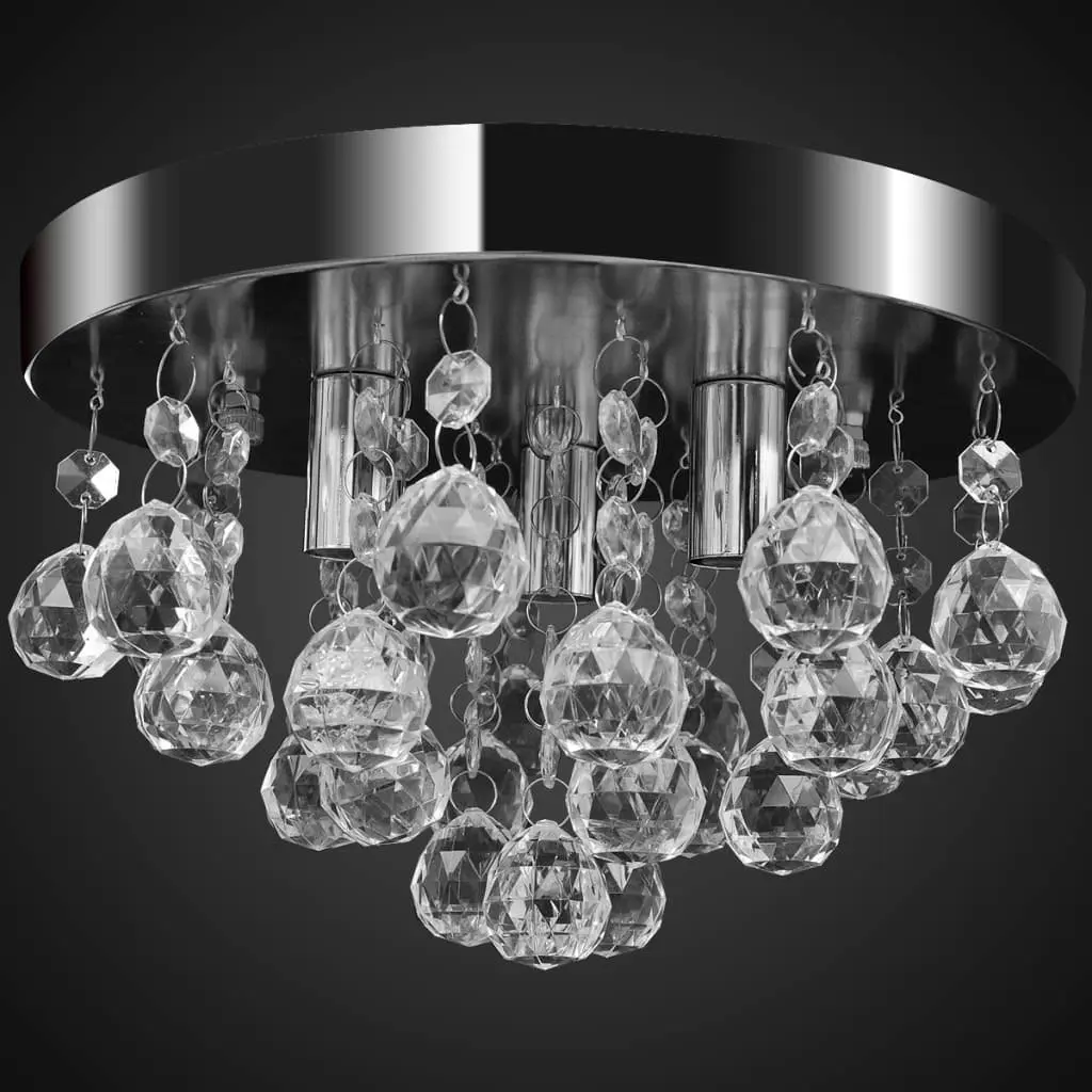 Pendant Ceiling Lamp Crystal Design Chandelier Chrome 240688