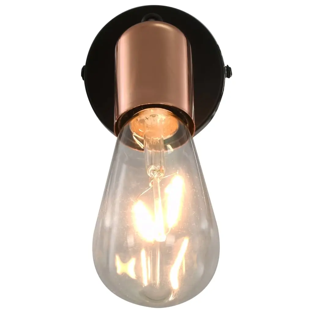 Spot Lights 2 pcs Black and Copper E27 281410