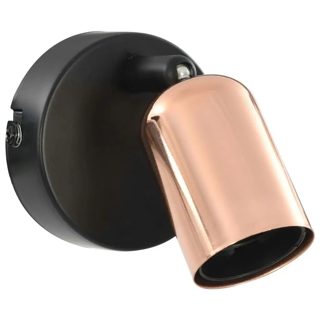 Spot Lights 2 pcs Black and Copper E27 281410