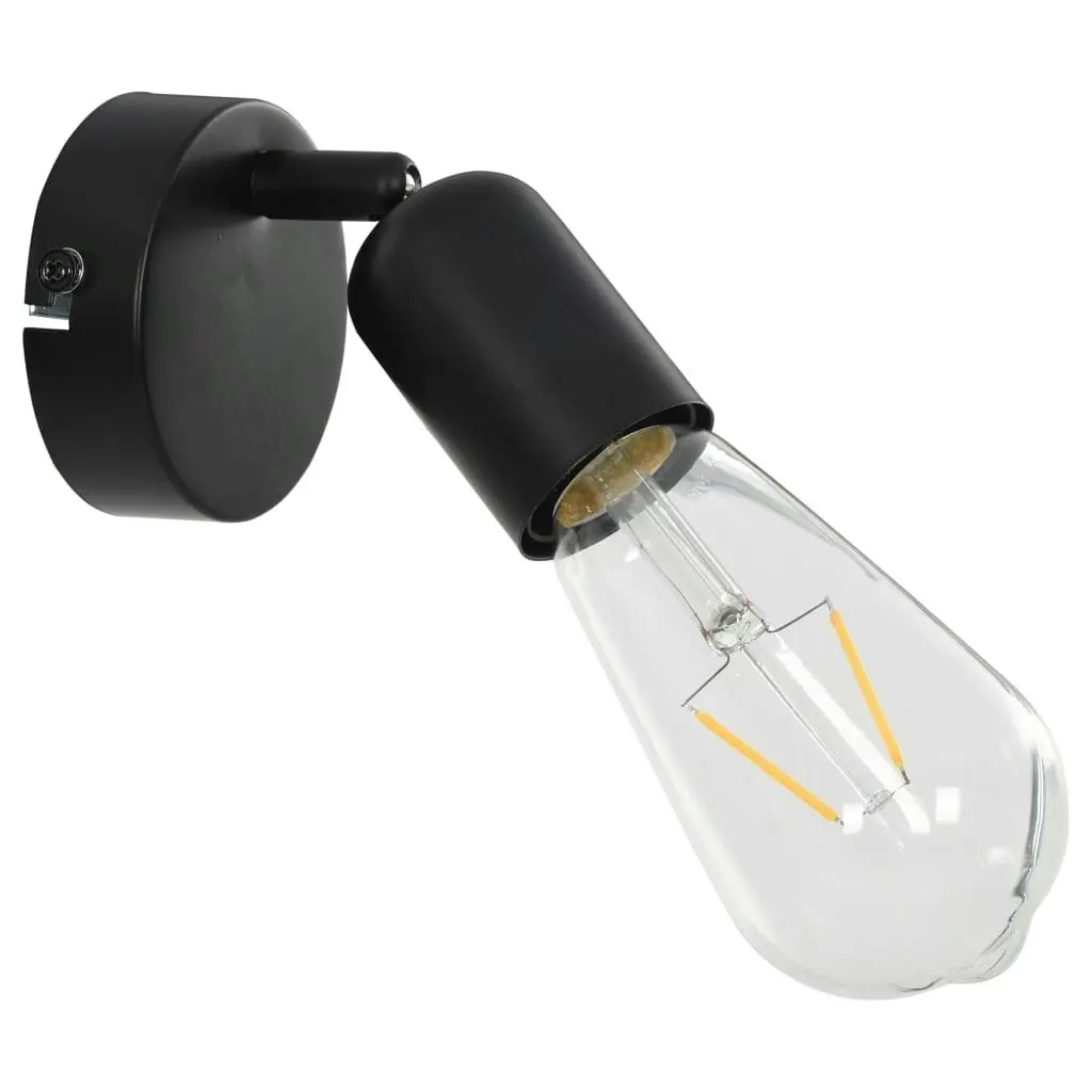 Spot Lights 2 pcs Black E27 281412