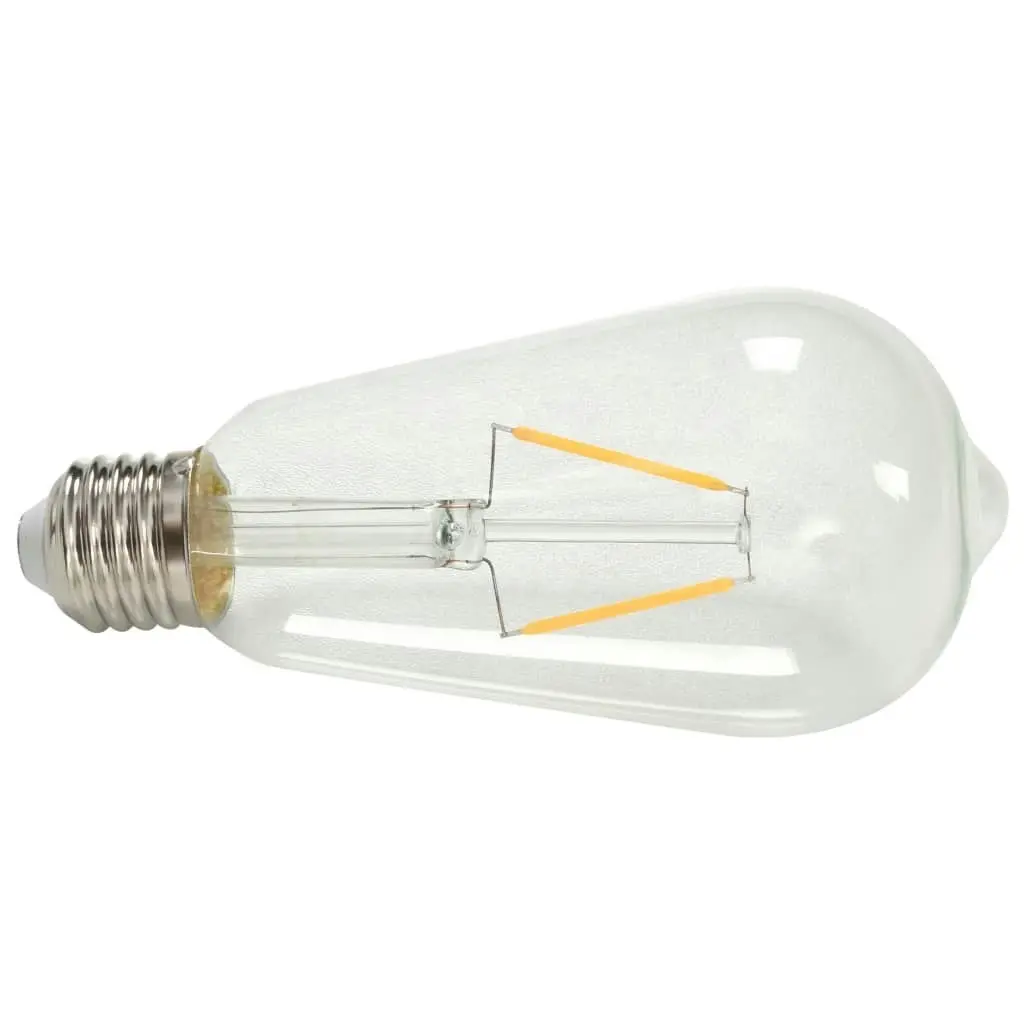 Spot Lights 2 pcs with Filament Bulbs 2 W Black and Copper E27 281409