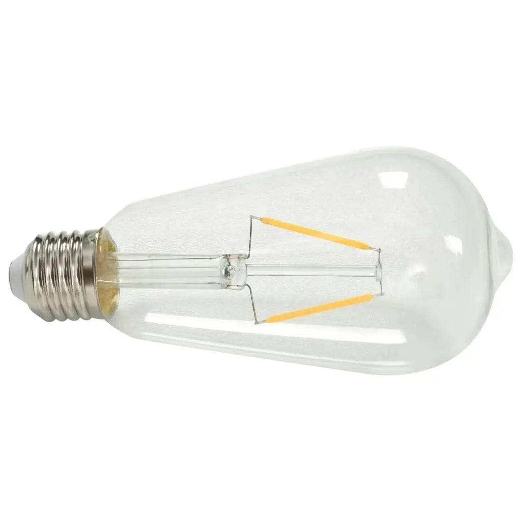 Spot Lights 2 pcs with Filament Bulbs 2 W Black E27 281411