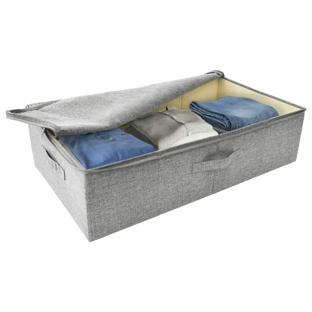 Storage Box Fabric 70x40x18 cm Grey 332905