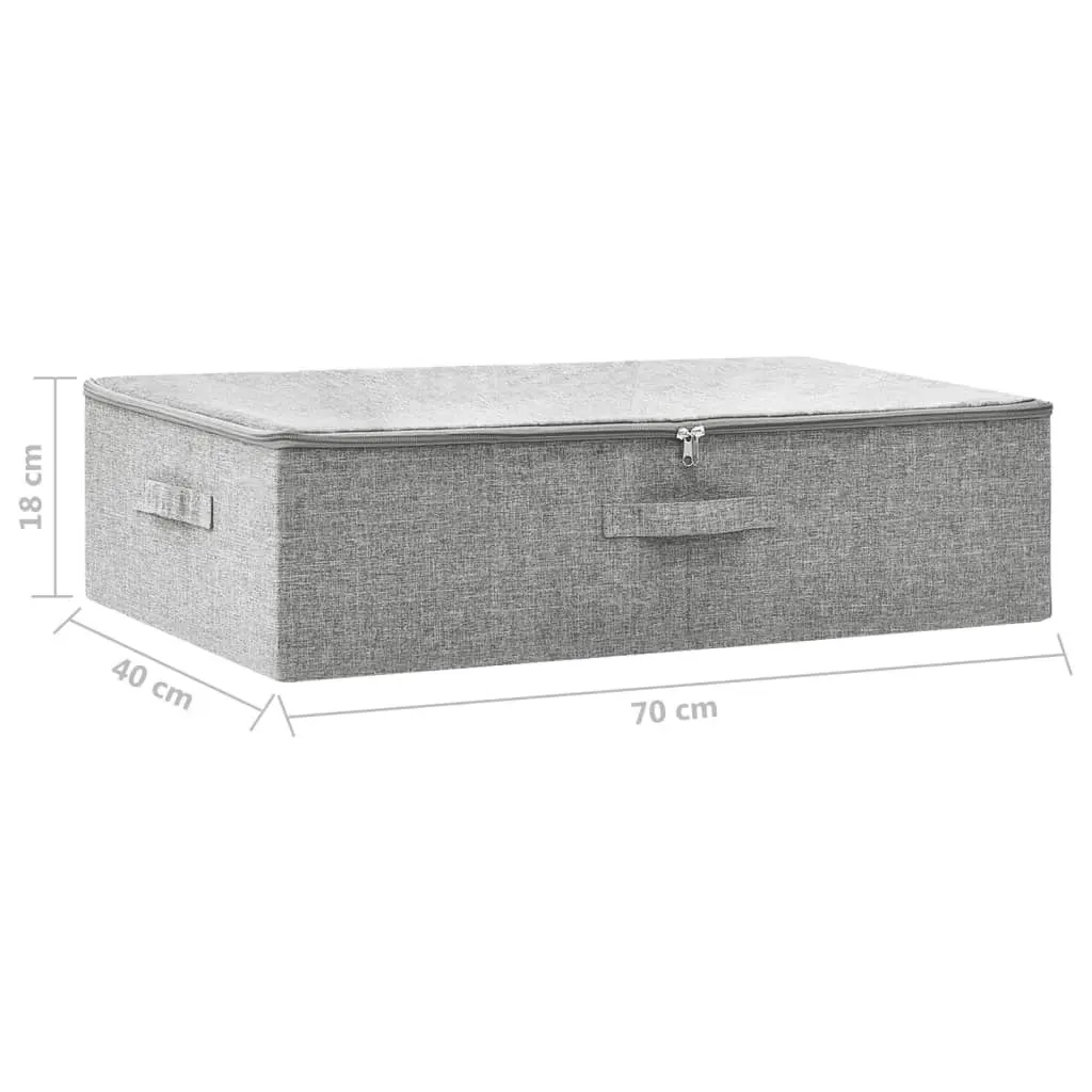 Storage Box Fabric 70x40x18 cm Grey 332905