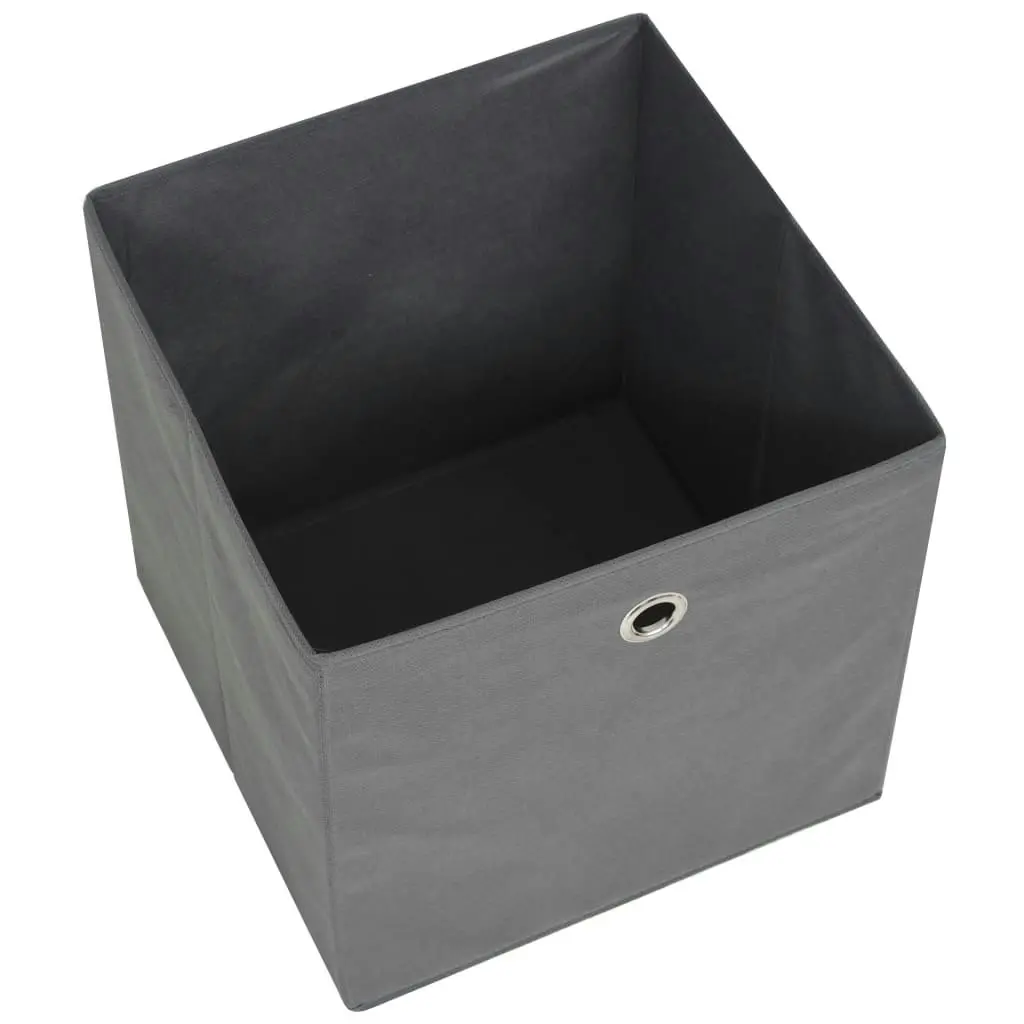 Storage Boxes 10 pcs Non-woven Fabric 32x32x32 cm Grey 245748