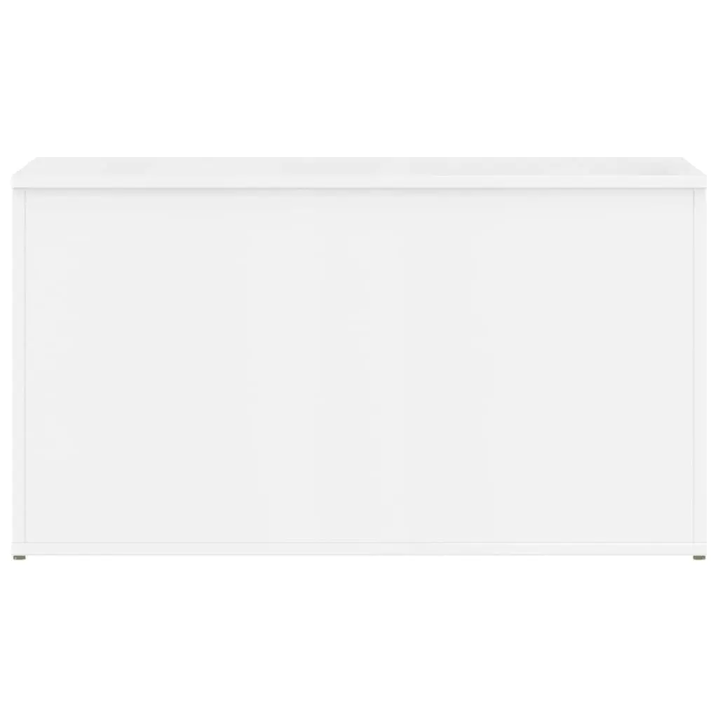 Storage Chest High Gloss White 84x42x46 cm Engineered Wood 803062